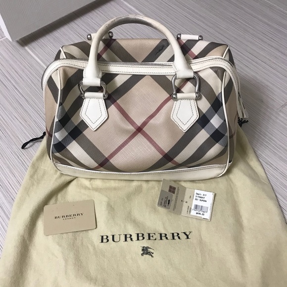 burberry nova check bowling bag